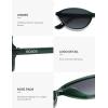 imageSOJOS Trendy Polarized Oval Sunglasses for Women Retro Chic 90s Shades Lightweight Sunnies SJ2656Green Frame Grey Grading Lens
