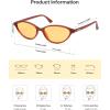 imageSOJOS Trendy Polarized Oval Sunglasses for Women Retro Chic 90s Shades Lightweight Sunnies SJ2656Milky Brown Frame Orange Lens