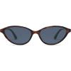 imageSOJOS Trendy Polarized Oval Sunglasses for Women Retro Chic 90s Shades Lightweight Sunnies SJ2656Tortoise Frame Grey Lens