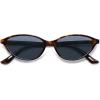 imageSOJOS Trendy Polarized Oval Sunglasses for Women Retro Chic 90s Shades Lightweight Sunnies SJ2656Tortoise Frame Grey Lens