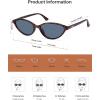 imageSOJOS Trendy Polarized Oval Sunglasses for Women Retro Chic 90s Shades Lightweight Sunnies SJ2656Tortoise Frame Grey Lens