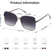 imageSOJOS Trendy Square Oversized Sunglasses Womens Mens UV400 Big Large Designer Shades SJ1082BlackGradient Grey