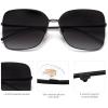 imageSOJOS Trendy Square Oversized Sunglasses Womens Mens UV400 Big Large Designer Shades SJ1082BlackGradient Grey