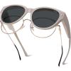 imageSOJOS Polarized Fit Over Glasses Sunglasses for Women Men SJ2658GreyGrey