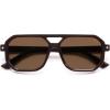 imageSOJOS Retro Polarized Square Aviator Sunglasses for Women Men Vintage 70s UV400 Protection Shade SJ2609Brown Brown Lens