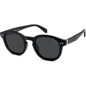 imageSOJOS Retro Vintage Polarized Sunglasses for Women Men Classic Square Panto Shades SJ2626BlackGrey