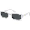 imageSOJOS Retro Rectangle Polarized Sunglasses Womens Trendy Sun Glasses Vintage Shades UV400 SJ2606White  Grey