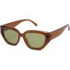 imageSOJOS Trendy Cute Cat Eye Polarized Sunglasses for Women Fashion Cateye Womens Sunnies SJ2237Mocha Brown
