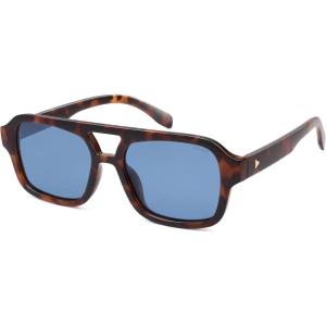 imageSOJOS Retro Aviator Sunglasses for Womens Mens Polarized Trendy Square Designer Inspired Shades 80s 90s Sun Glasses SJ2342Blue