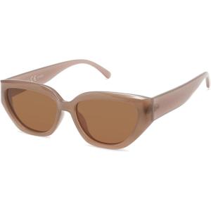 imageSOJOS Trendy Cute Cat Eye Polarized Sunglasses for Women Fashion Cateye Womens Sunnies SJ2237Brown