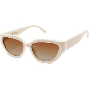 imageSOJOS Trendy Cute Cat Eye Polarized Sunglasses for Women Fashion Cateye Womens Sunnies SJ2237Light Beige