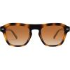 image:imageSOJOS Retro Aviator Polarized Sunglasses for Men Women Vintage Square Mens Shades SJ2632Tortoise Frame Brown Grading Lens