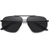 image:imageSOJOS Retro Hexagon Aviator Sunglasses for Women Men Trendy Vintage UV400 Protection Shades SJ1200BlackGrey