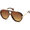 image:imageSOJOS Retro Oversized Aviator Polarized Sunglasses for Women Men Vintage Shield Large Shades SJ2657TortoiseGradient Brown
