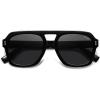 image:imageSOJOS Retro Thick Polarized Aviator Sunglasses for Women Men Large Trendy Bold Square Pilot Shades SJ2385BlackGrey
