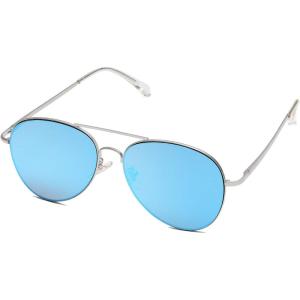 image:imageSOJOS Classic Aviator Sunglasses for Women Men Metal Frame Spring Hinges SJ1030Blue