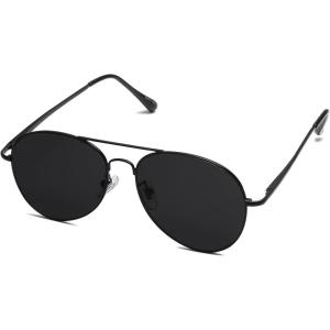 image:imageSOJOS Classic Aviator Sunglasses for Women Men Metal Frame Spring Hinges SJ1030Matte BlackGrey