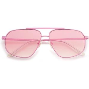 image:imageSOJOS Retro Hexagon Aviator Sunglasses for Women Men Trendy Vintage UV400 Protection Shades SJ1200PinkGradient Pink