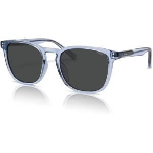 image:imageSOJOS Unisex Rounded Square Polarized Sunglasses TR90 Frame UV400 Protection Lightweight Retro for Women ampamp MenBlueGrey