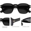 image:imageSOJOS Vintage Retro Square Polarized Sunglasses Men Standard Fit Trendy Womens Sun Glasses SJ2382Black Frame Grey Lens
