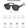 image:imageSOJOS Vintage Retro Square Polarized Sunglasses Men Standard Fit Trendy Womens Sun Glasses SJ2382Black Frame Grey Lens