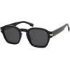 image:imageSOJOS Vintage Retro Square Polarized Sunglasses Men Standard Fit Trendy Womens Sun Glasses SJ2382Black Frame Grey Lens