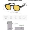 image:imageSOJOS Vintage Retro Square Polarized Sunglasses Men Standard Fit Trendy Womens Sun Glasses SJ2382Black Frame Yellow Lens