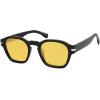 image:imageSOJOS Vintage Retro Square Polarized Sunglasses Men Standard Fit Trendy Womens Sun Glasses SJ2382Black Frame Yellow Lens