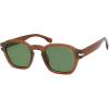image:imageSOJOS Vintage Retro Square Polarized Sunglasses Men Standard Fit Trendy Womens Sun Glasses SJ2382Brown Frame Green Lens