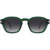 image:imageSOJOS Vintage Retro Square Polarized Sunglasses Men Standard Fit Trendy Womens Sun Glasses SJ2382Crystal Green Frame Green Grading Lens