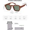 image:imageSOJOS Vintage Retro Square Polarized Sunglasses Men Standard Fit Trendy Womens Sun Glasses SJ2382Red Tortoise Frame Green Lens