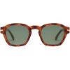 image:imageSOJOS Vintage Retro Square Polarized Sunglasses Men Standard Fit Trendy Womens Sun Glasses SJ2382Red Tortoise Frame Green Lens