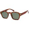 image:imageSOJOS Vintage Retro Square Polarized Sunglasses Men Standard Fit Trendy Womens Sun Glasses SJ2382Red Tortoise Frame Green Lens