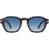 image:imageSOJOS Vintage Retro Square Polarized Sunglasses Men Standard Fit Trendy Womens Sun Glasses SJ2382Tortoise Frame Blue Grading Lens