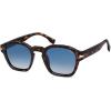 image:imageSOJOS Vintage Retro Square Polarized Sunglasses Men Standard Fit Trendy Womens Sun Glasses SJ2382Tortoise Frame Blue Grading Lens