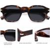 image:imageSOJOS Vintage Retro Square Polarized Sunglasses Men Standard Fit Trendy Womens Sun Glasses SJ2382Tortoise Frame Grey Lens