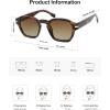 image:imageSOJOS Vintage Retro Square Polarized Sunglasses Men Standard Fit Trendy Womens Sun Glasses SJ2382Tortorise Frame Coffee Grading Lens