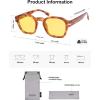 image:imageSOJOS Vintage Retro Square Polarized Sunglasses Men Standard Fit Trendy Womens Sun Glasses SJ2382Yellow Tortoise Frame Yellow Lens