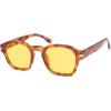 image:imageSOJOS Vintage Retro Square Polarized Sunglasses Men Standard Fit Trendy Womens Sun Glasses SJ2382Yellow Tortoise Frame Yellow Lens