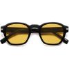 image:imageSOJOS Vintage Retro Square Polarized Sunglasses Men Standard Fit Trendy Womens Sun Glasses SJ2382Black Frame Yellow Lens