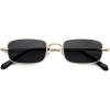 image:imageSOJOS Rectangle Polarized Sunglasses for Women Men UV400 Protection Lightweight Stainless Steel Vintage Driving ShadesGoldGrey