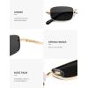 image:imageSOJOS Rectangle Polarized Sunglasses for Women Men UV400 Protection Lightweight Stainless Steel Vintage Driving ShadesGoldGrey