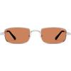 image:imageSOJOS Rectangle Polarized Sunglasses for Women Men UV400 Protection Lightweight Stainless Steel Vintage Driving ShadesSilverOrange