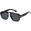 image:imageSOJOS Retro Square Aviator Sunglasses for Women Men 80s 90s Vintage Trendy Polarized Aviators SJ2692BlackGrey