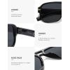 image:imageSOJOS Retro Square Aviator Sunglasses for Women Men 80s 90s Vintage Trendy Polarized Aviators SJ2692BlackGrey