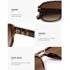 image:imageSOJOS Retro Square Aviator Sunglasses for Women Men 80s 90s Vintage Trendy Polarized Aviators SJ2692Brown TortoiseGradient Brown