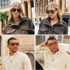 image:imageSOJOS Retro Square Aviator Sunglasses for Women Men 80s 90s Vintage Trendy Polarized Aviators SJ2692Brown TortoiseGradient Brown