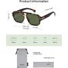 image:imageSOJOS Retro Square Aviator Sunglasses for Women Men 80s 90s Vintage Trendy Polarized Aviators SJ2692Dark TortoiseGreen