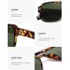 image:imageSOJOS Retro Square Aviator Sunglasses for Women Men 80s 90s Vintage Trendy Polarized Aviators SJ2692Dark TortoiseGreen