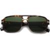 image:imageSOJOS Retro Square Aviator Sunglasses for Women Men 80s 90s Vintage Trendy Polarized Aviators SJ2692Dark TortoiseGreen